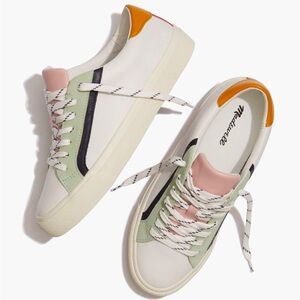 Madewell Sidewalk Low-Top Sneakers in Colorblock Leather